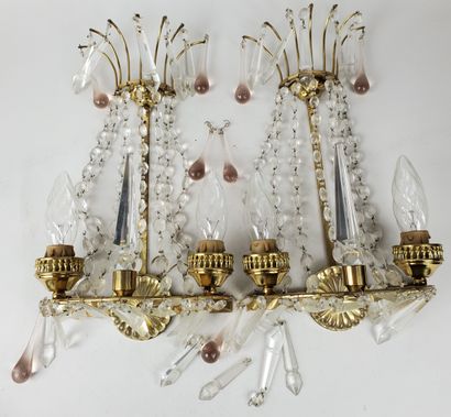 Pair of Napoleon III style APPLIQUES
Gilded...