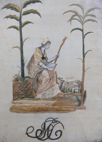 ART POPULAIRE du XIXe siècle
Deux broderies...