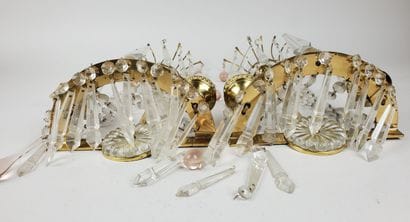 Pair of Napoleon III style APPLIQUES
Gilded...