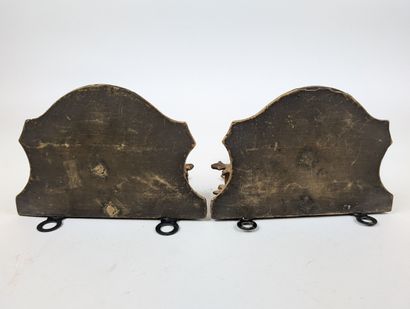 Pair of small Louis XV style sconce CONSOLES
Wood...