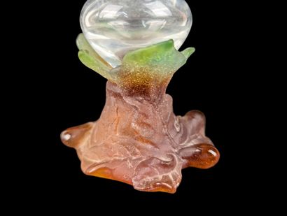 DAUM France 
Glass or vase, base in orange...