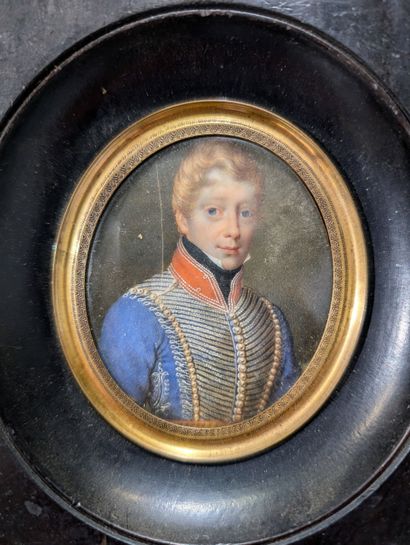 ÉCOLE du XIXe siècle, 4 œuvres :
- Deux miniatures...