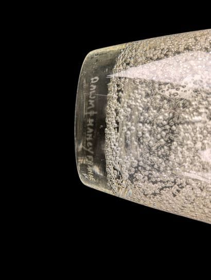 DAUM Nancy France 
Bubbled translucent glass...