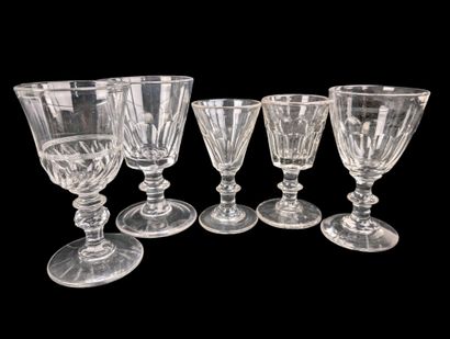 GLASSWARE 
Parts of glassware sets with cut,...
