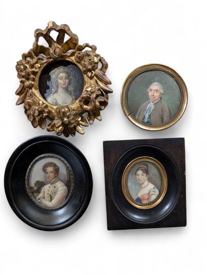 MINIATURES, XVIIIe et XIXe siècle
Quatre...