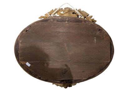 MIROIR ovale
Bois et stuc à patine dorée,...