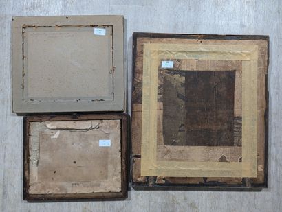 ART POPULAIRE
Trois œuvres sur le thème militaire,...