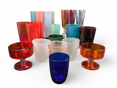 GLASSWARE
Partially tinted and frosted glass...