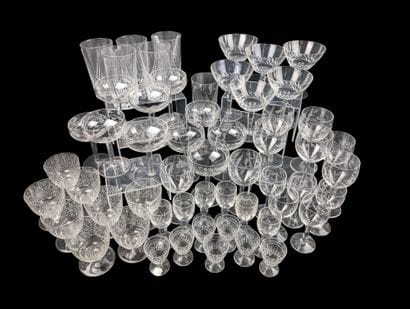 GLASSWARE 
Parts of glass services in crystal...