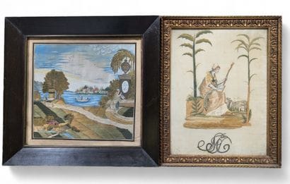 ART POPULAIRE du XIXe siècle
Deux broderies...