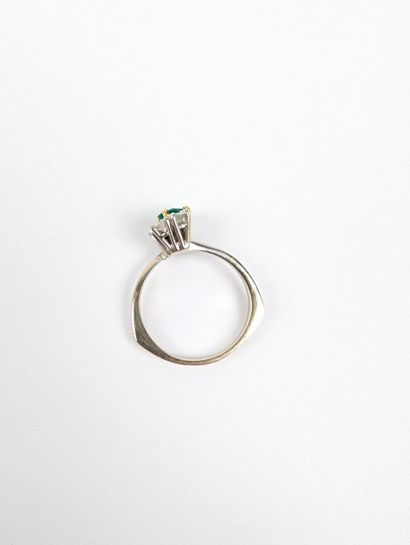 Bague en or bicolore blanc et jaune 750 ‰...