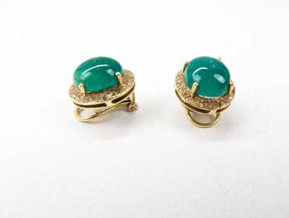 PAIRE de CLIPS d'oreilles en or jaune 750...