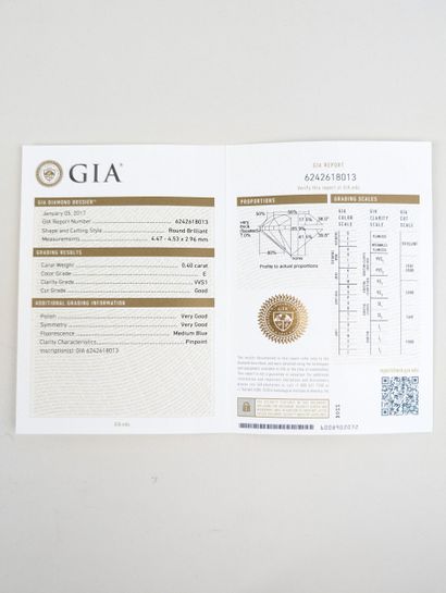 Diamant seul avec certificat GIA :
- taille...