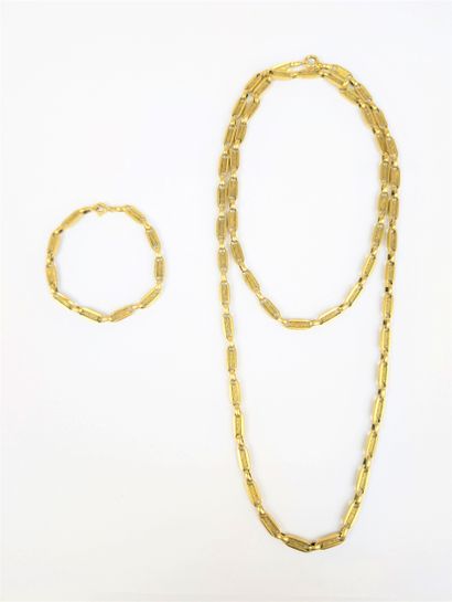 Parure en or jaune 750 ‰ maille 