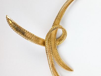 Collier en or jaune 750 ‰ maille semi-rigide...