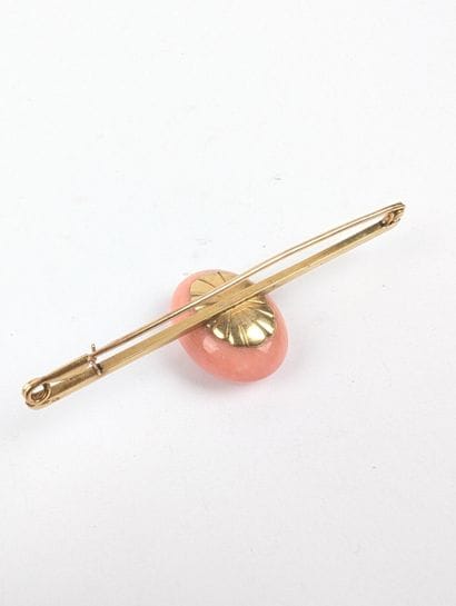 BROCHE barrette en or jaune 750 ‰, sertie...
