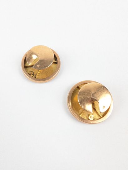 Paire de boutons de manchette circulaires...