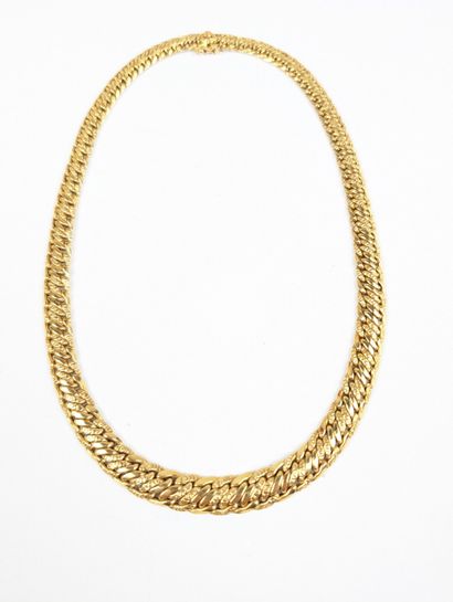 Collier en or jaune 750 ‰ maille américaine...