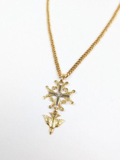 Collier en or jaune 750 ‰ composé d'une chaîne...