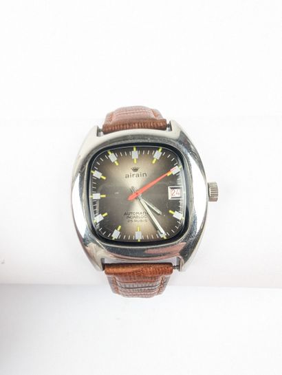 AIRAIN
Montre bracelet homme en acier chromé,...