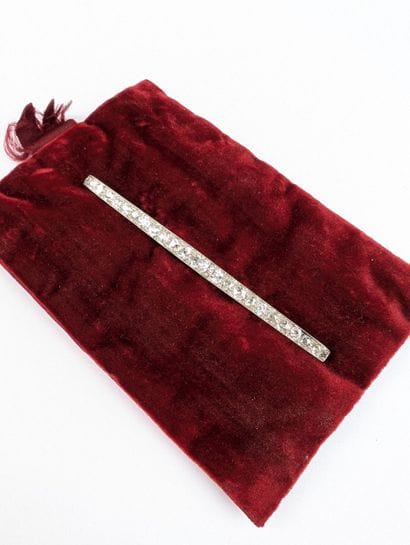 Broche barrette en platine 950 ‰ mention...