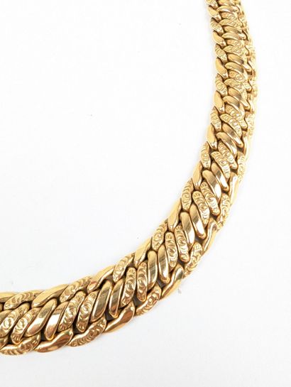 Collier en or jaune 750 ‰ maille américaine...