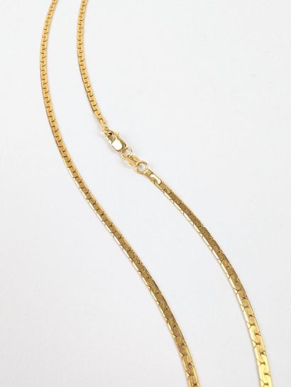 Collier en or jaune 750 ‰ maille gourmette...