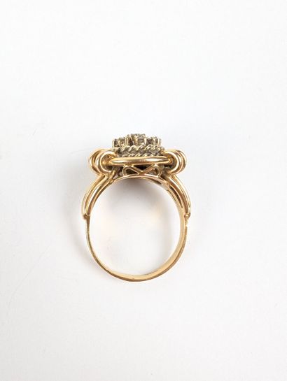 Bague en or bicolore jaune et blanc 750 ‰...