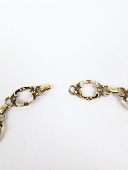 Collier en or jaune 585 ‰ à motifs émaillés...