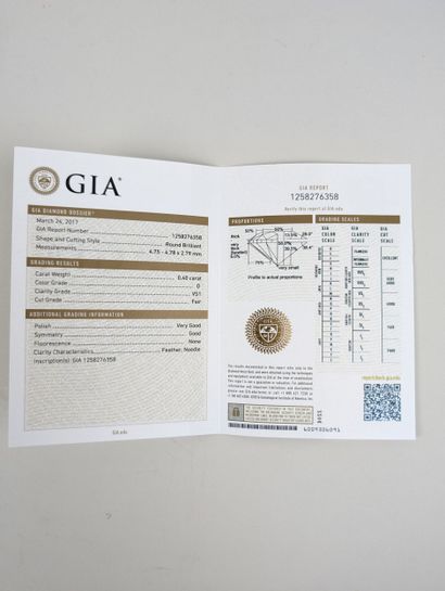 Diamant seul avec certificat GIA :
- taille...