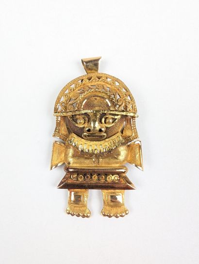 Pendentif/broche en or jaune 750 ‰ figurant...