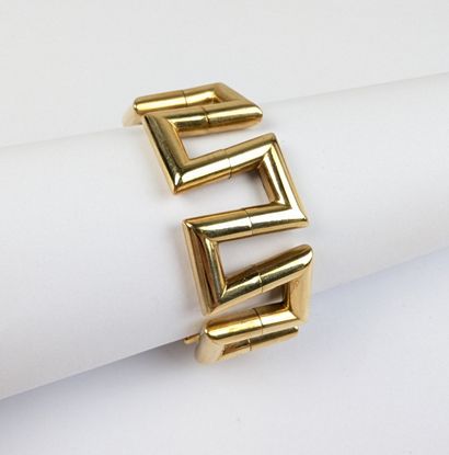 Bracelet en or jaune 750 ‰ aux motifs de...