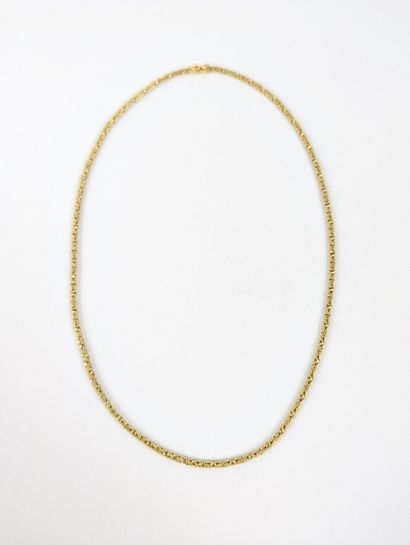 Collier en or jaune 750 ‰ maille balinaise,...