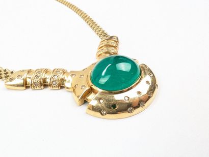 COLLIER en or jaune 750 ‰ orné d'un motif...