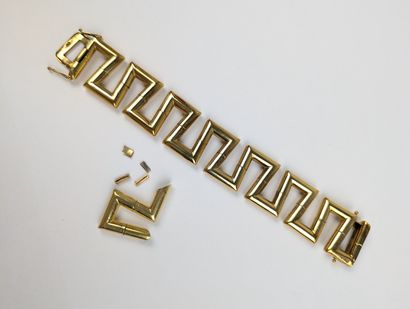 Bracelet en or jaune 750 ‰ aux motifs de...