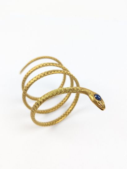 Important bracelet en or jaune 750 ‰ figurant...