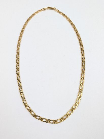 Collier en or jaune 750 ‰ maille gourmette...