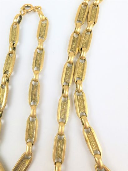 Parure en or jaune 750 ‰ maille 