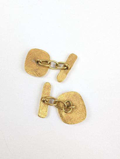 Paire de boutons de manchette en or jaune...
