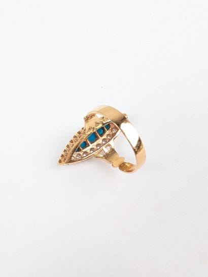 Bague marquise en or rose 750 ‰ sertie de...