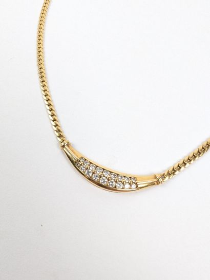 Collier en or jaune 750 ‰ maille gourmette...