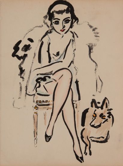 Kees VAN DONGEN (1877-1968)
Jeune femme au...