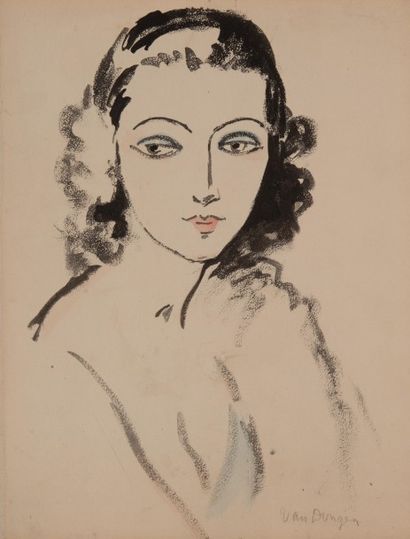 Kees VAN DONGEN (1877-1968)
Portrait de femme....
