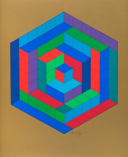 Victor VASARELY (1906-1997)
[Hexagone sur...
