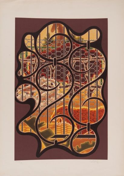 Victor VASARELY (1906-1997)
[Zoo]. 
Sérigraphie.
Impression...