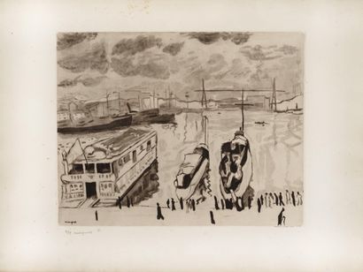 Jacques VILLON (1875-1963)
Port de Marseille....