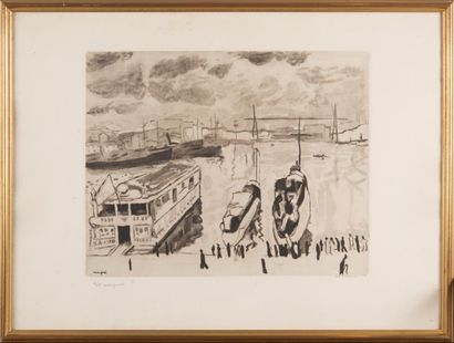 Jacques VILLON (1875-1963)
Port de Marseille....