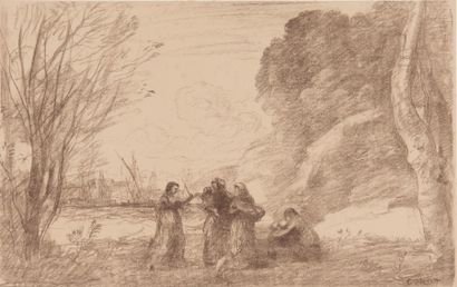 Camille COROT (1796-1875)
Une famille à Terracine....