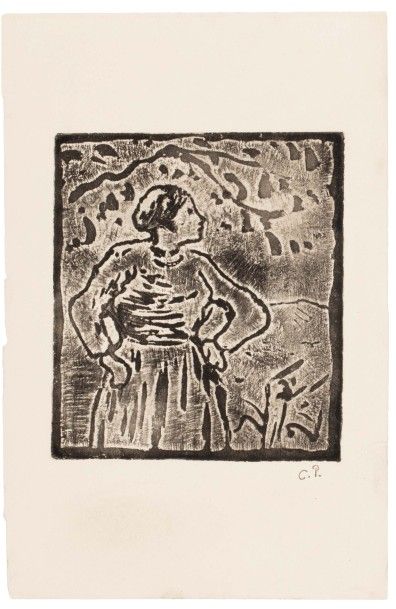Camille PISSARRO (1830-1903)
Paysanne les...