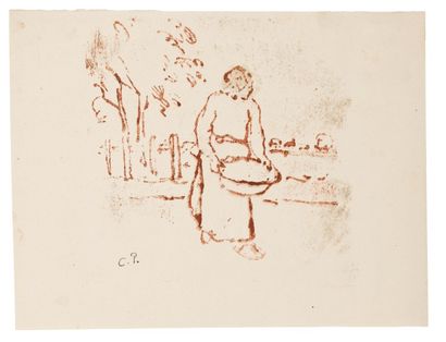 Camille PISSARRO (1830-1903)
Paysanne portant...